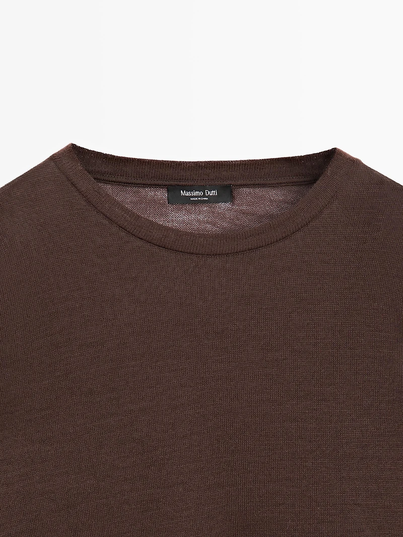 Long sleeve T-shirt with lace detail