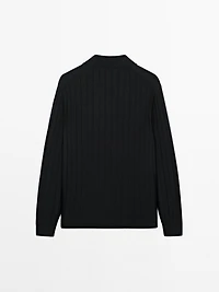Pull polo manches longues