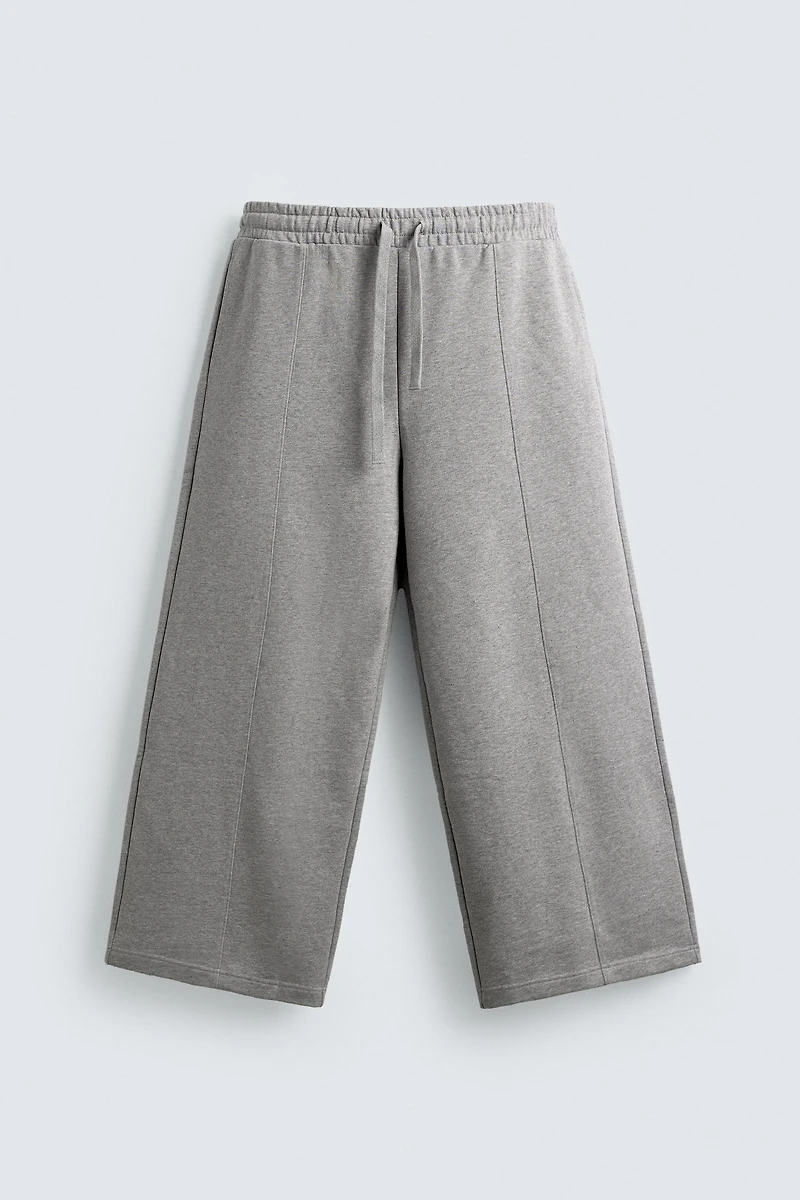 WIDE FIT PANTS WITH SEAMS