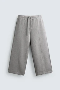 WIDE FIT PANTS WITH SEAMS