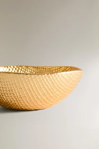 IRREGULAR GOLDEN GLASS BOWL