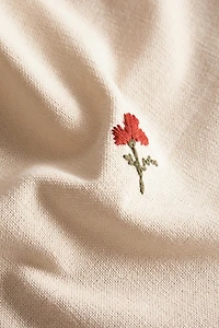 SET OF FLORAL EMBROIDERED NAPKINS (SET OF 2)