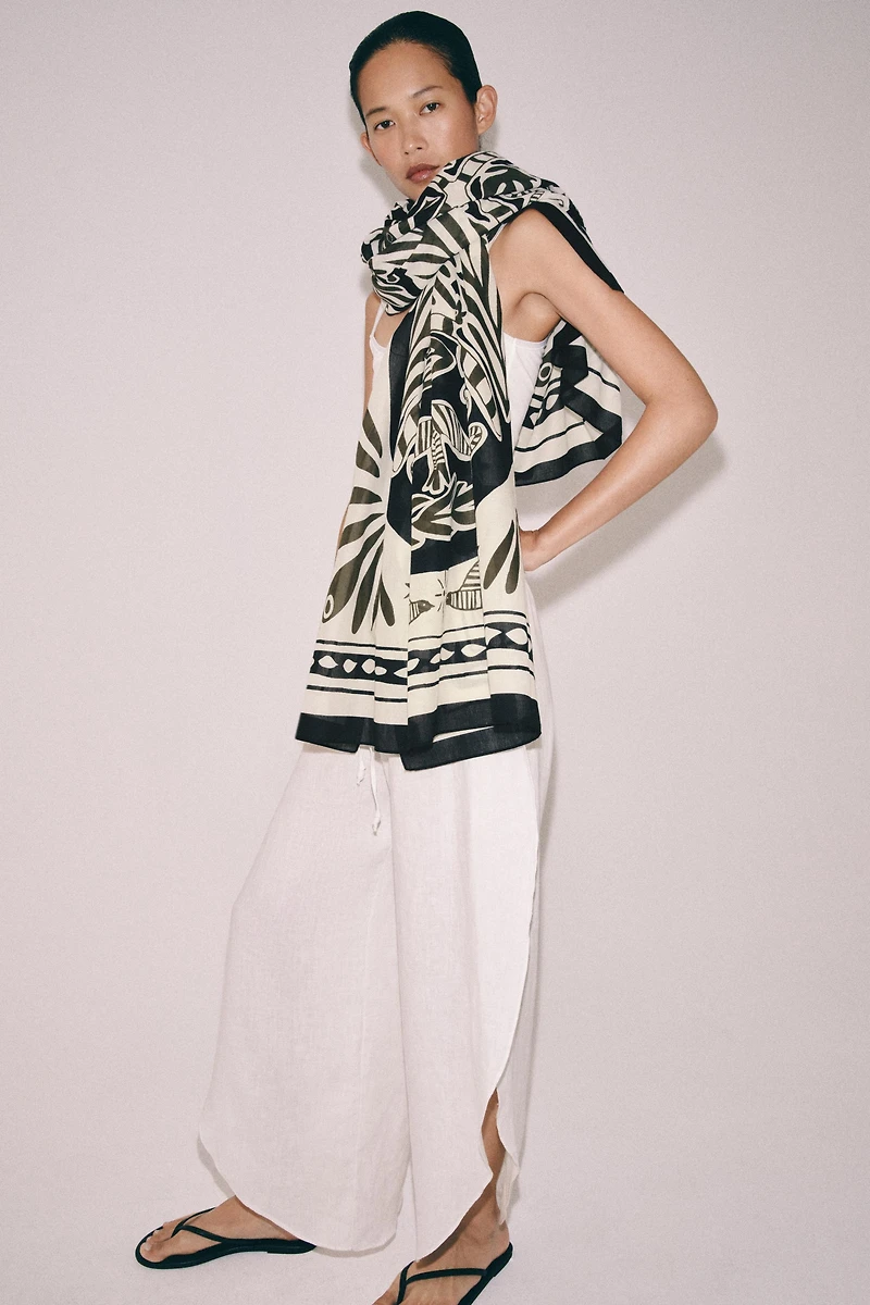 PRINTED COTTON SCARF