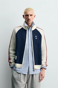 GILET EN MAILLE COLOR BLOCK BANDES CHAMPION ® X ZARA