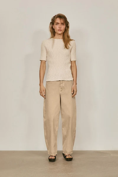 Linen blend textured knit sweater - LIMITED EDITION