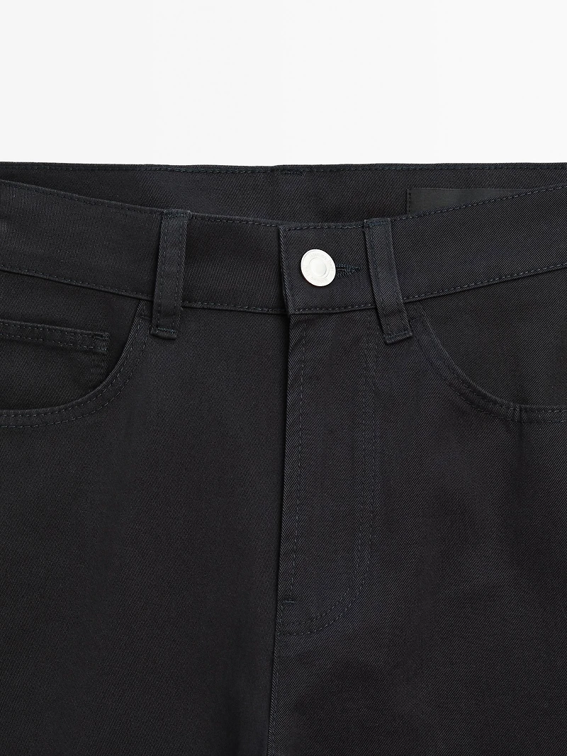 Pantalon straight mid-rise