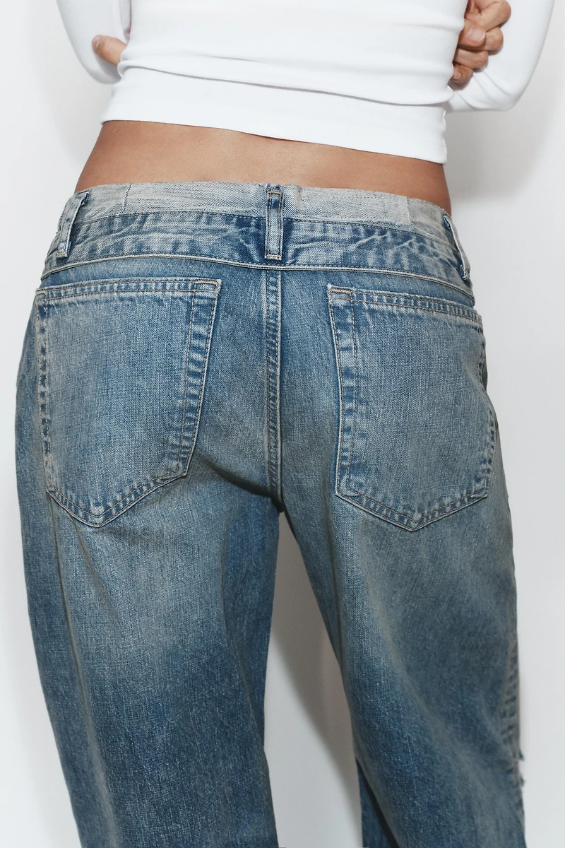 TRF MID-RISE FOLDED WAIST JEANS