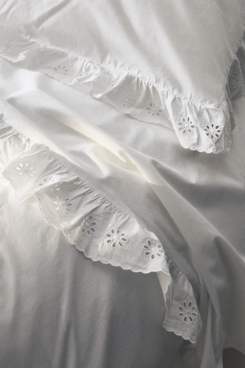 RUFFLED COTTON FLAT SHEET