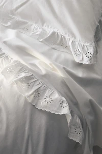 RUFFLED COTTON FLAT SHEET