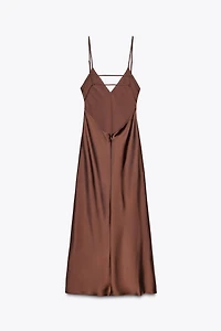 SATIN MIDI DRESS