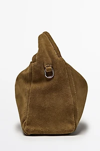 Sac bandoulière croûte de cuir