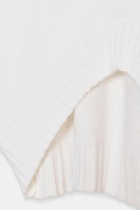 ASYMMETRIC HEM SHORT SLEEVE KNIT JUMPER