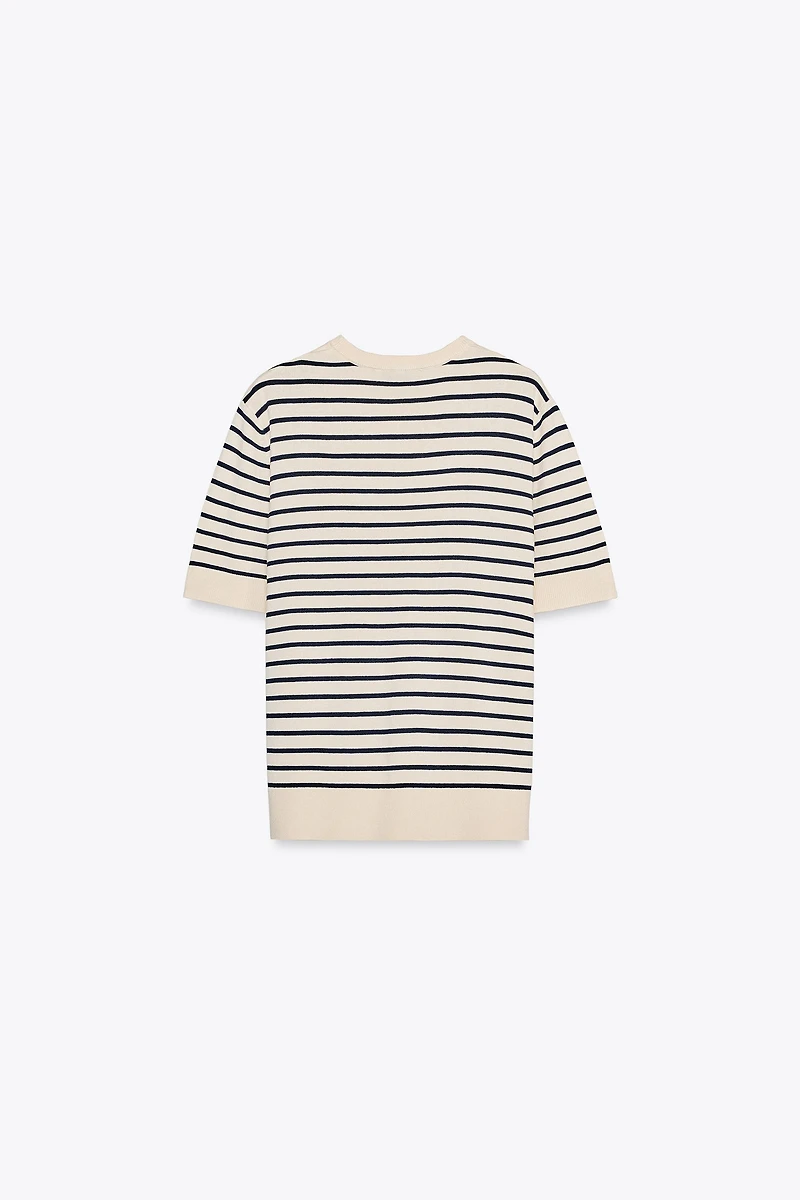 STRIPED KNIT TOP