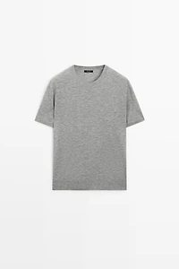 Pull en maille fine à manches courtes