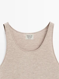 Long strappy knit top 100% cashmere - LIMITED