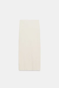 TEXTURED MIDI SKIRT