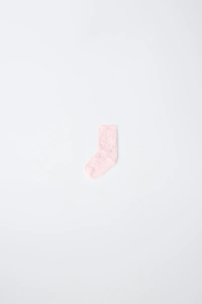 CHAUSSETTES MI-HAUTES VOLANT EN COTON ET SOIE