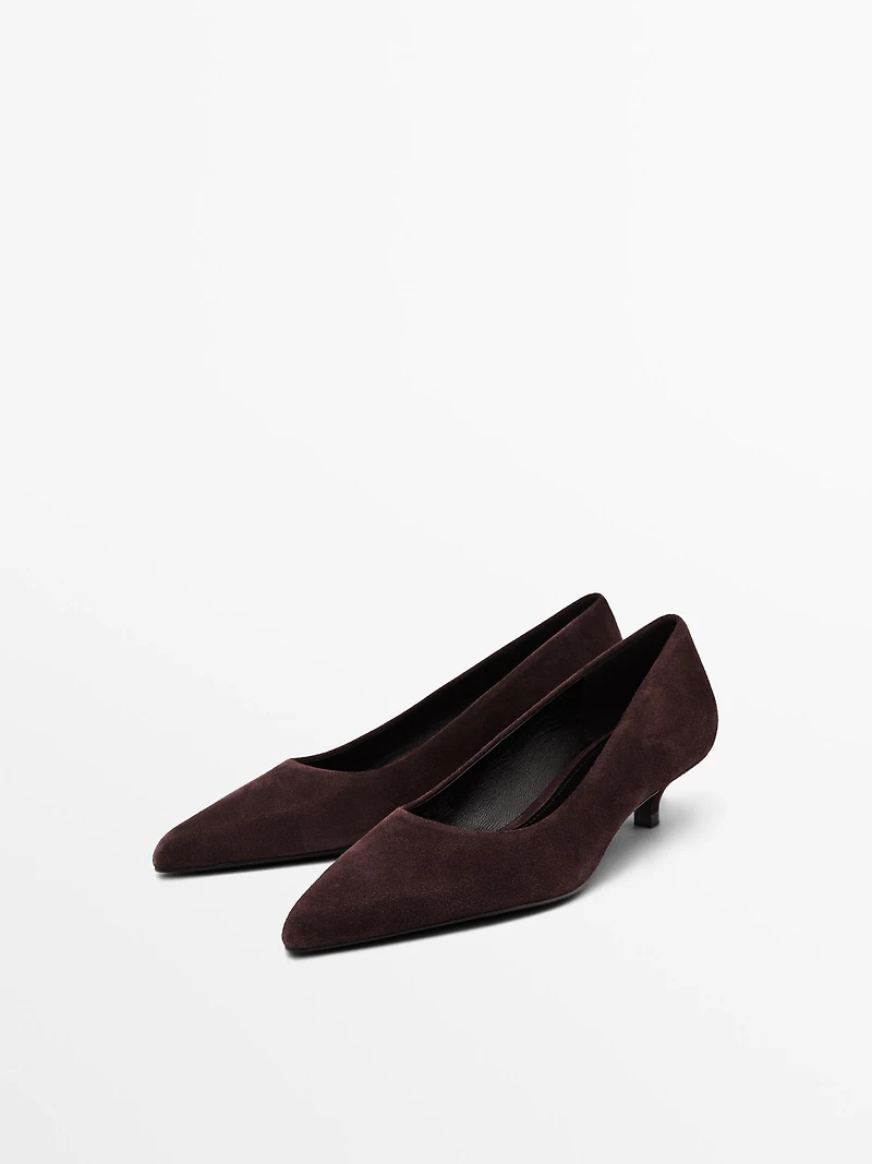 Chaussures à talon en daim