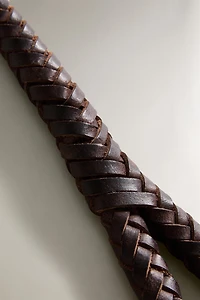 LAISSE CUIR TRESSE CHIENS