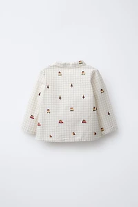 CHEMISE À CARREAUX AVEC DÉTAILS BRODÉS