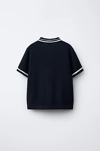BASIC RIB KNIT POLO SHIRT