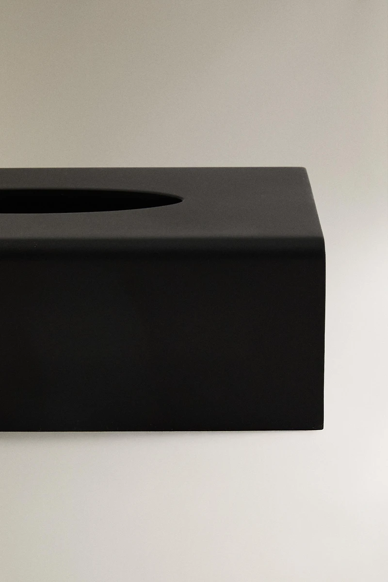 BLACK RESIN TISSUE BOX