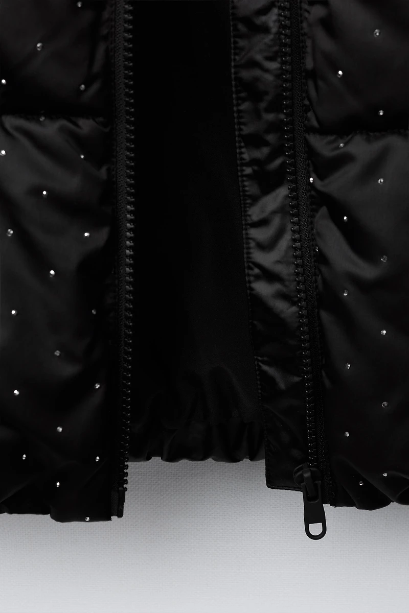 RHINESTONE PUFFER JACKET