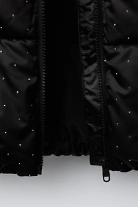 RHINESTONE PUFFER JACKET