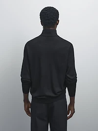 Quarter-zip knit sweater