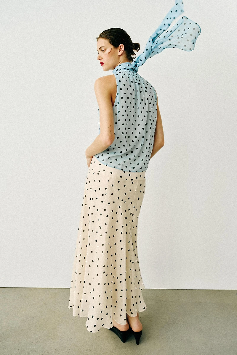 POLKA DOT MIDI SKIRT