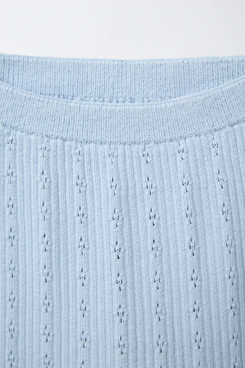 OPENWORK KNIT PANTS