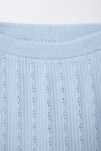 OPENWORK KNIT PANTS