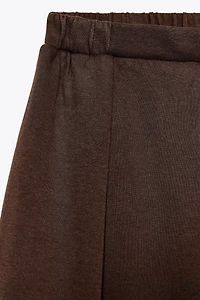 WASHED EFFECT INTERLOCK PANTS