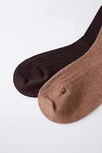 TWO-PACK OF WOOL SOCKS