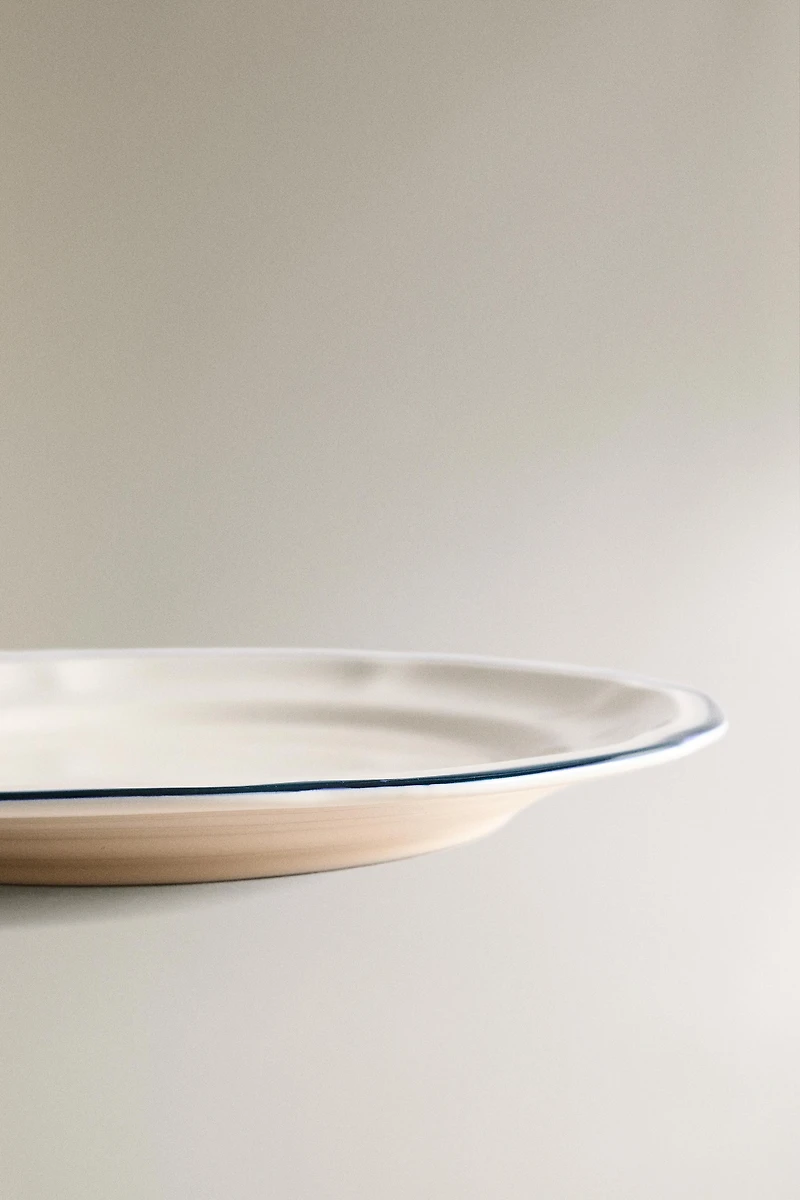 DESSERT PLATE WITH CONTRAST RIM