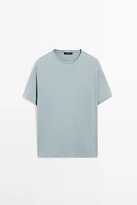 Short sleeve cotton blend T-shirt