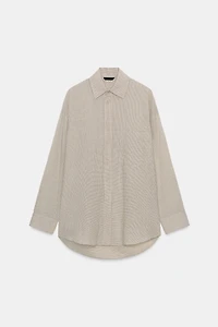 ZW COLLECTION TEXTURED OVERSIZED SHIRT