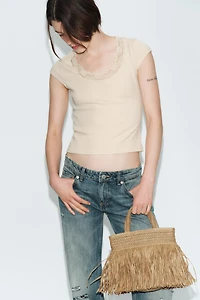 FRINGED HANDBAG