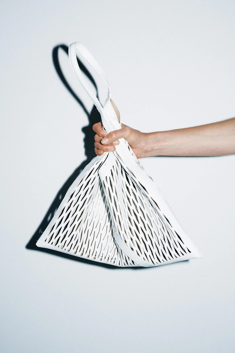 SAC SHOPPER EN CUIR POINTELLE