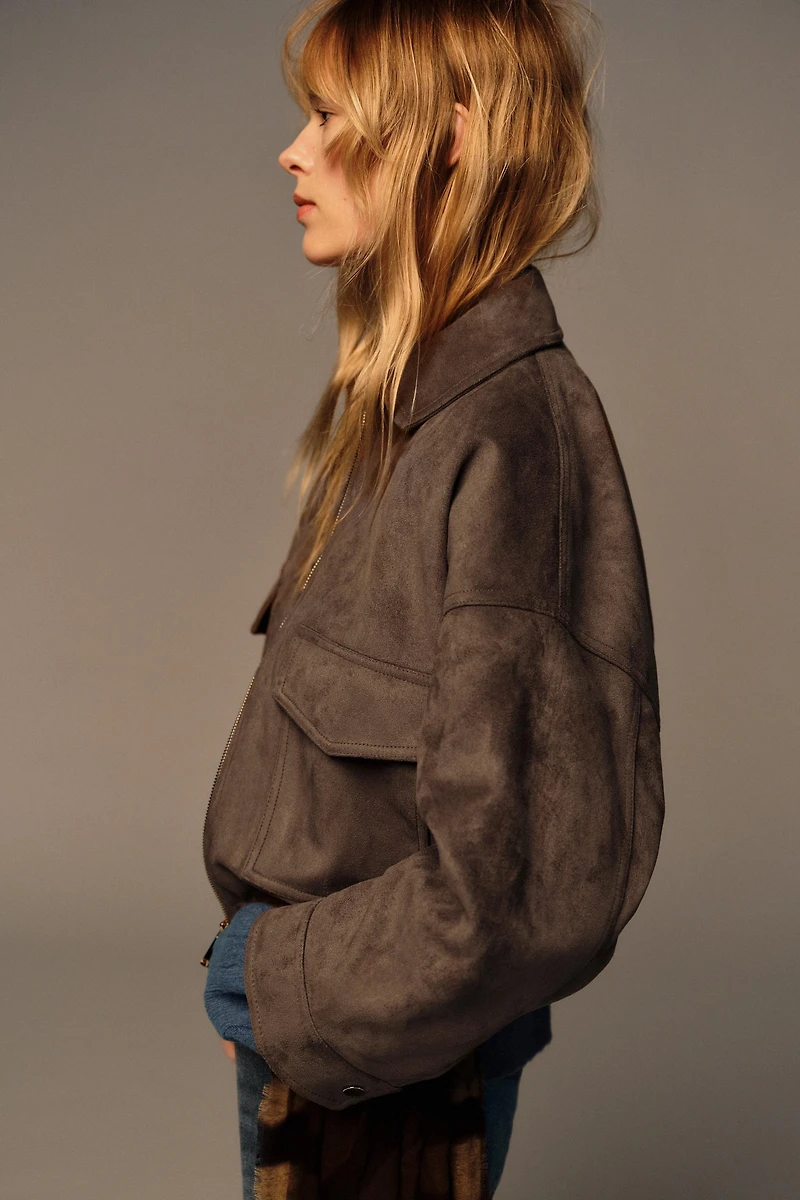 FAUX SUEDE JACKET