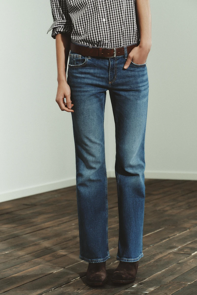TRF LOW RISE BOOTCUT POCKET JEANS