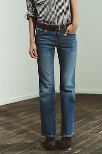 TRF LOW RISE BOOTCUT POCKET JEANS