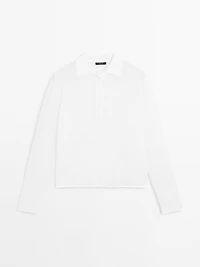 Pull en maille semi-transparente et lin mélangé