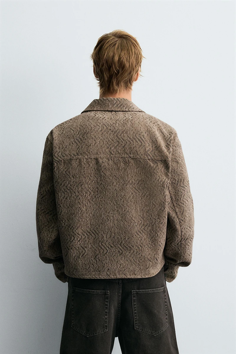 TEXTURED JACQUARD JACKET