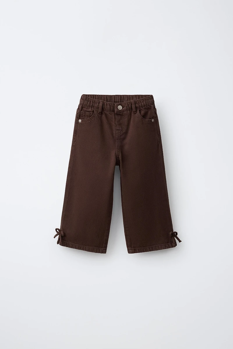JEAN LARGE AVEC LACETS