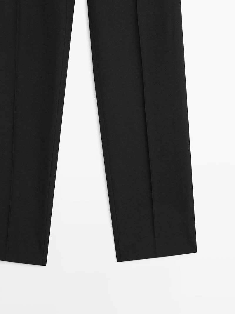 Crepe suit trousers