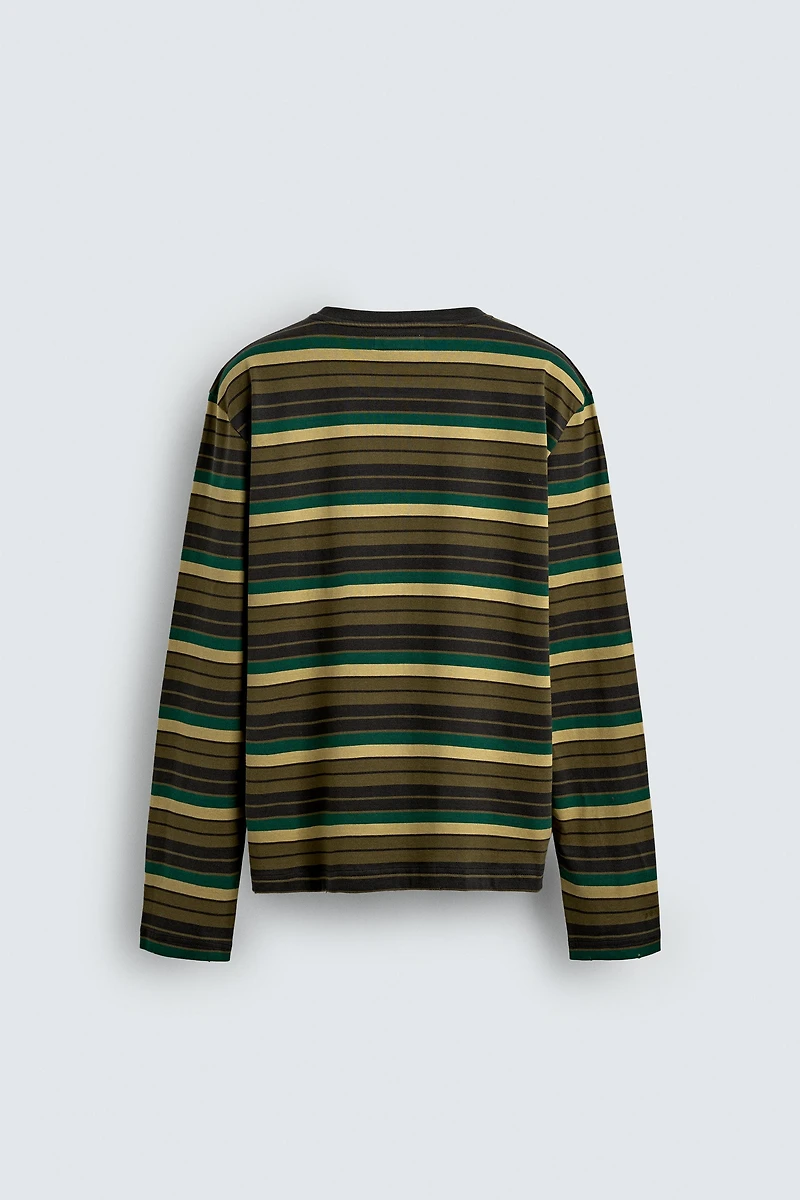 T-SHIRT JACQUARD À RAYURES