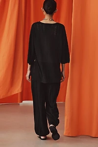 POINTELLE KNIT BLOOMER PANTS