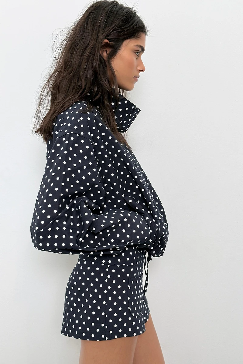 PUFFED POLKA DOT JACKET