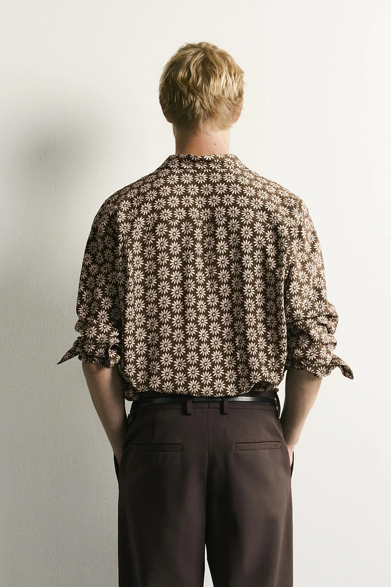DAISY PRINT FLOWY SHIRT